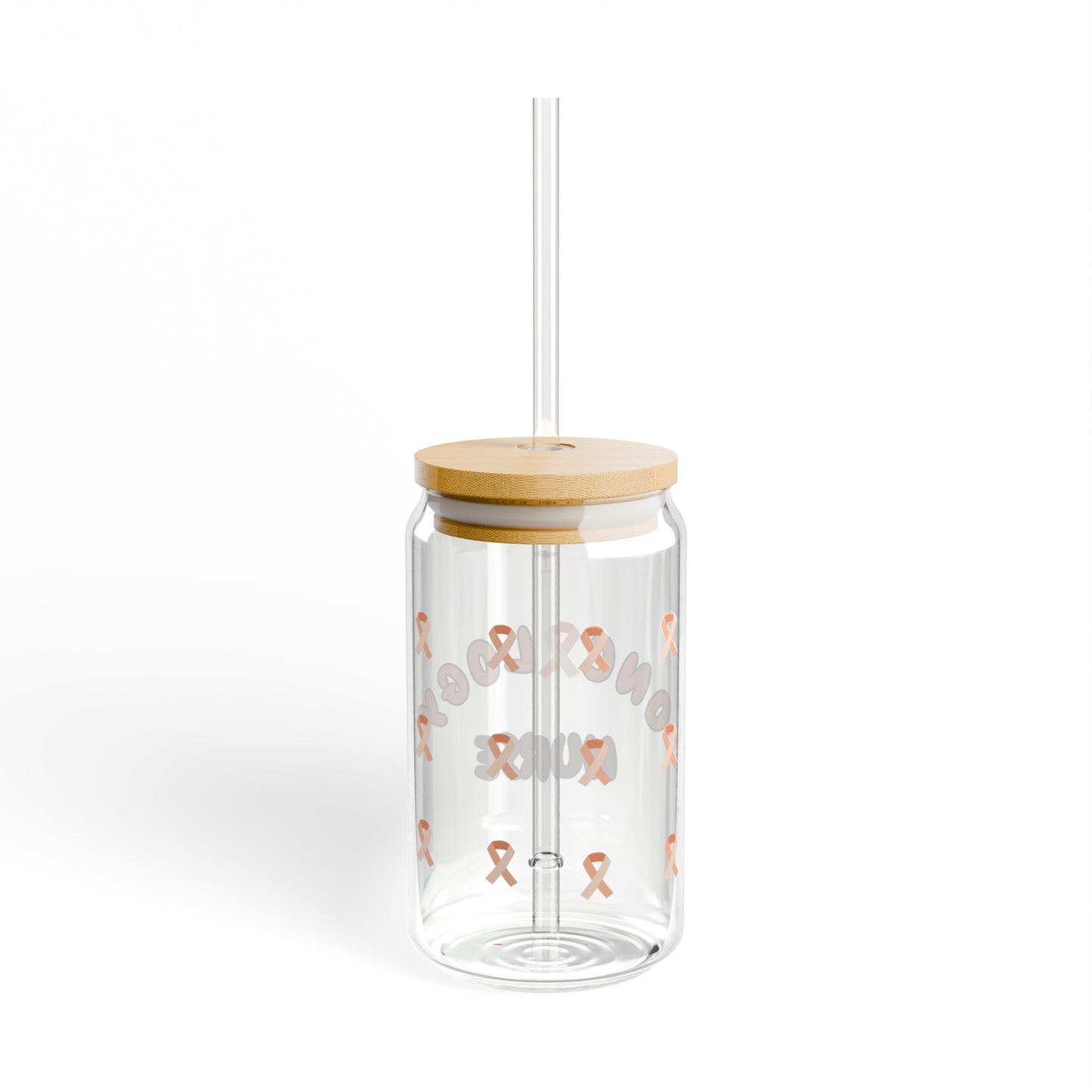 Oncology Nurse Sipper Glass | Pink & Brown
