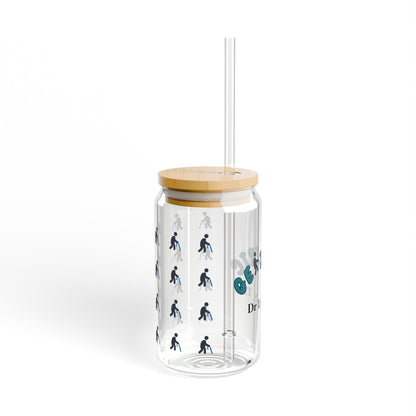 Geriatric Personalized Sipper Glass | Blue & Black