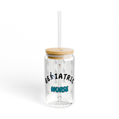 Geriatric Nurse Sipper Glass | Black & Blue