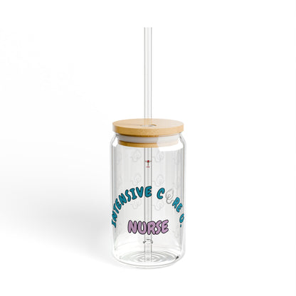 ICU Nurse Sipper Glass | Blue & Purple