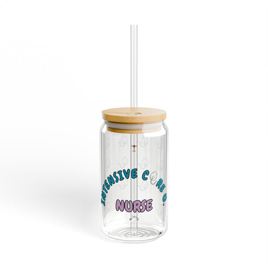 ICU Nurse Sipper Glass | Blue & Purple
