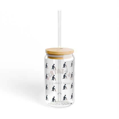 Geriatric Personalized Sipper Glass | Brown & Black
